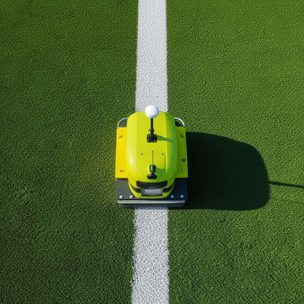 GPS-guided line-marking robot
